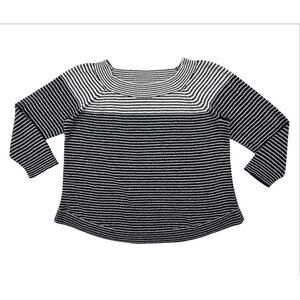 Ann Taylor Loft Plus Sweater Women's 24/26 Cotton Wool Knit Striped Pullover
